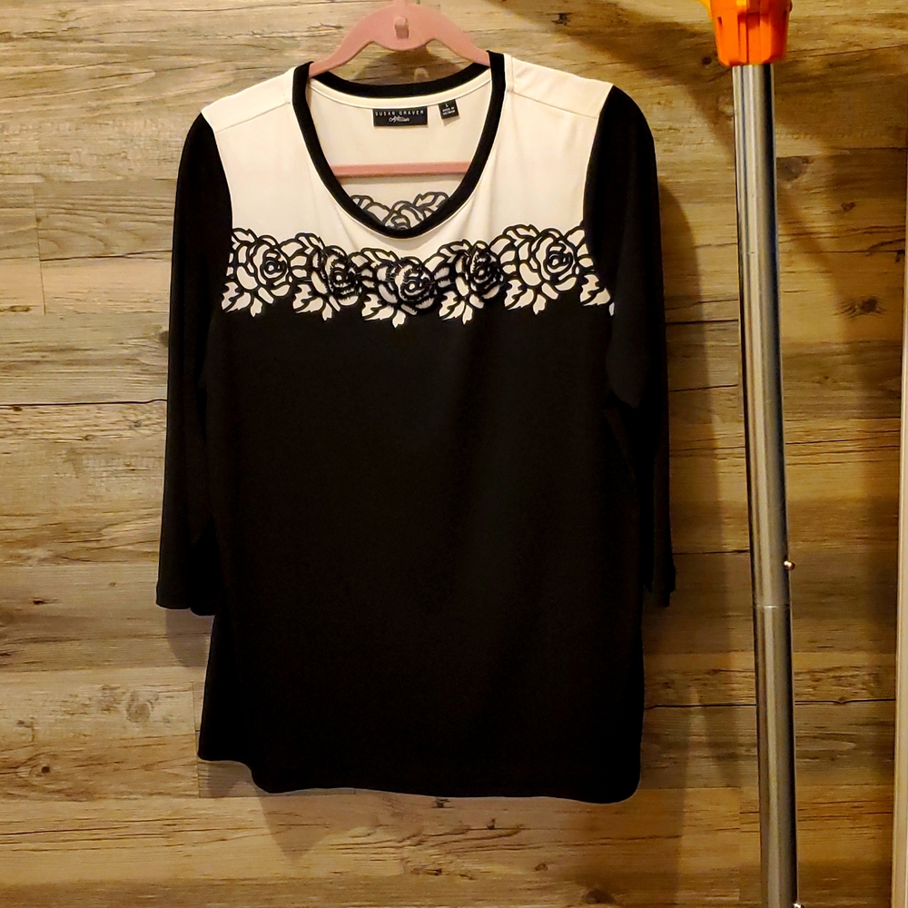 Susan Graver long sleeve shirt